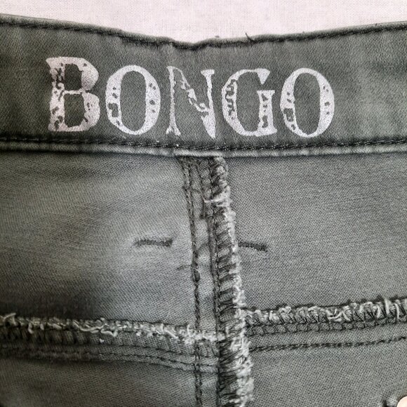 Y2K Bongo Low Rise Bootcut Flare Pants Size 11 Khaki Green Flap Pockets - Picture 7 of 9